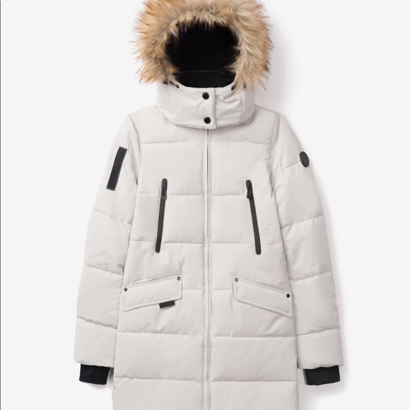 NWOT Noize Addie Long Length Parka Snow in Size XS - Picture 9 of 10